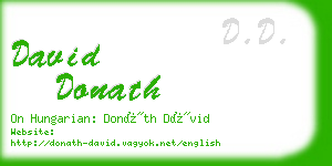 david donath business card